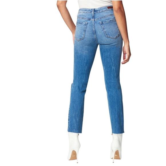 Blank NYC The Madison High Rise Straight Leg Crop Jeans Medium Wash Size 30 - Picture 2 of 13